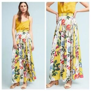 Rococo Sand Floral Maxi Skirt - Yellow, Red, Blue